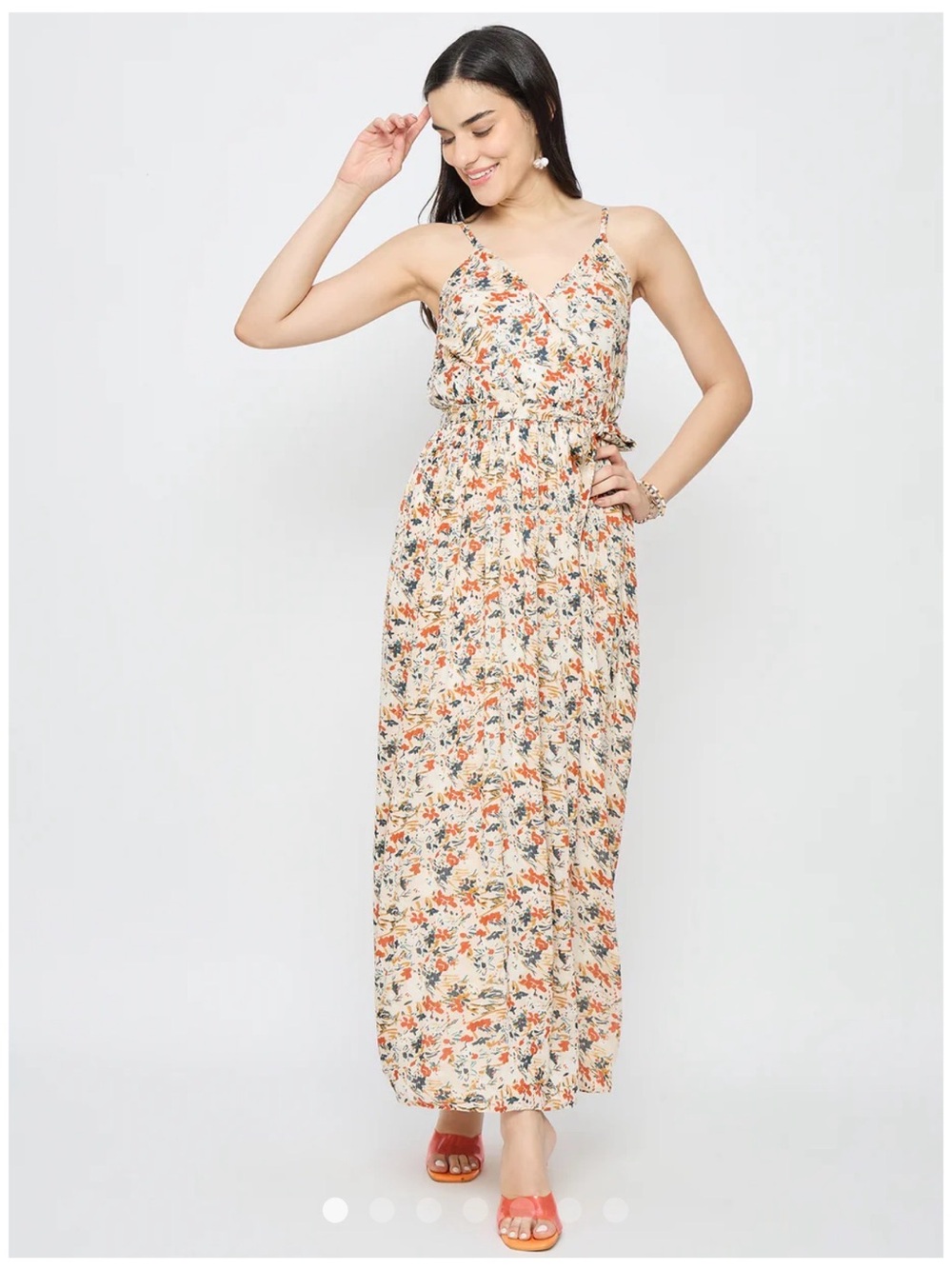Sim & Sam rust floral maxi